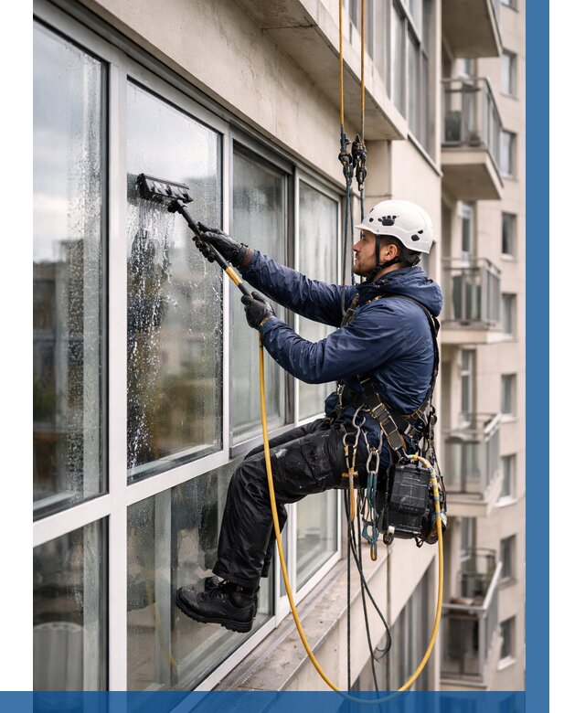 Мойка балконного остекления в Ишимбае от 3549 р. | ВЫСОТНИК-Шмб