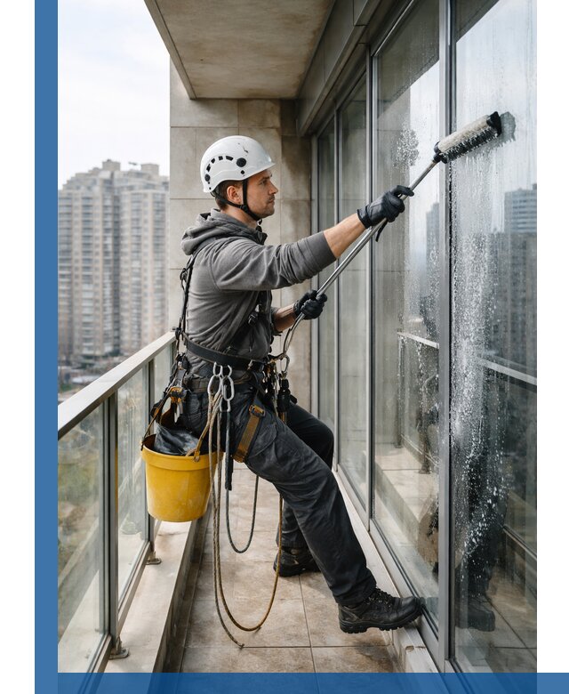 Профессиональная мойка балконного остекления в Ишимбае