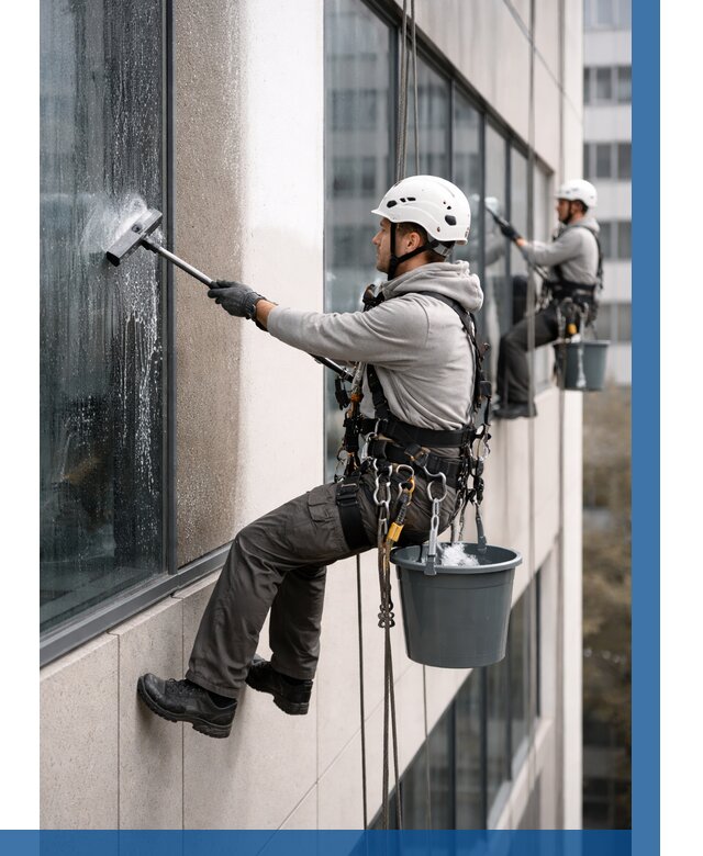 Мойка фасадов зданий в Ишимбае под ключ от 355 р. | ВЫСОТНИК-Шмб