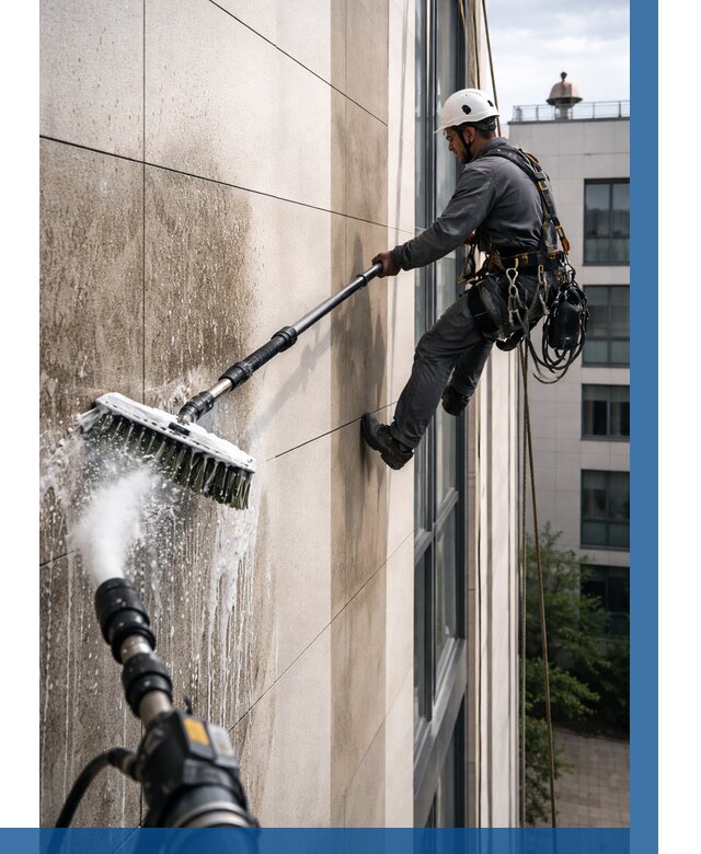 Мойка фасада из керамогранита в Ишимбае от 304 р. | ВЫСОТНИК-Шмб