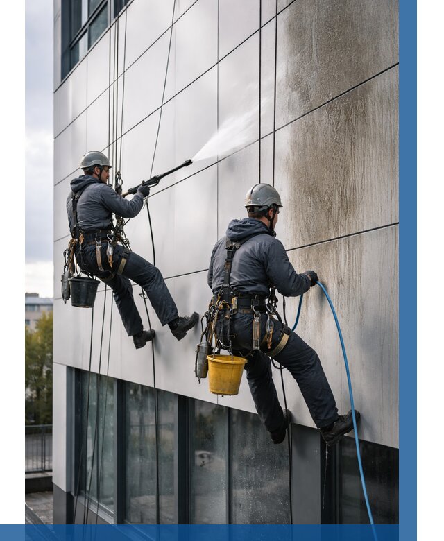 Мойка фасада из композита в Ишимбае по цене от 304 р. | ВЫСОТНИК-Шмб