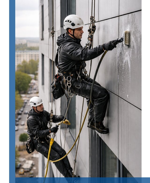 Профессиональная мойка фасада из композита в Ишимбае