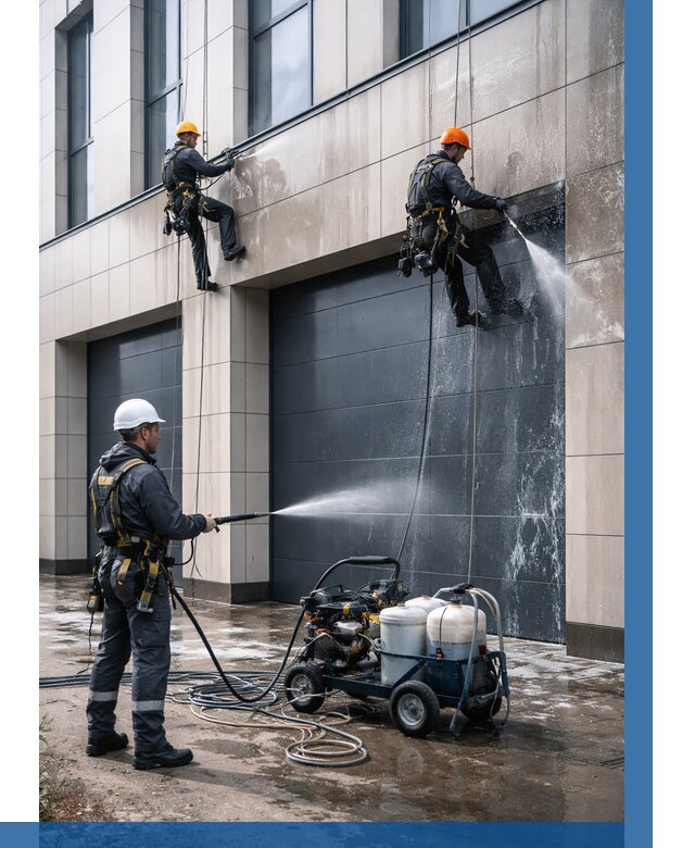 Послестроительная мойка фасада в Ишимбае от 304 р. | ВЫСОТНИК-Шмб