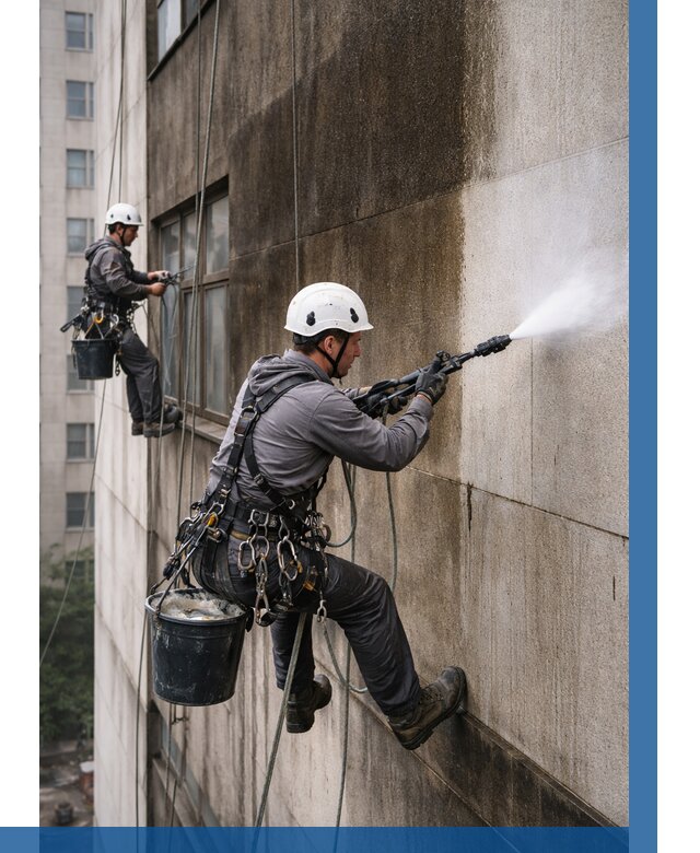 Очистка фасада от копоти в Ишимбае от 254 р. | ВЫСОТНИК-Шмб