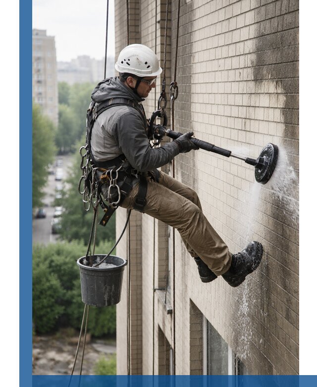 Очистка фасада от копоти в Ишимбае профессионально и безопасно