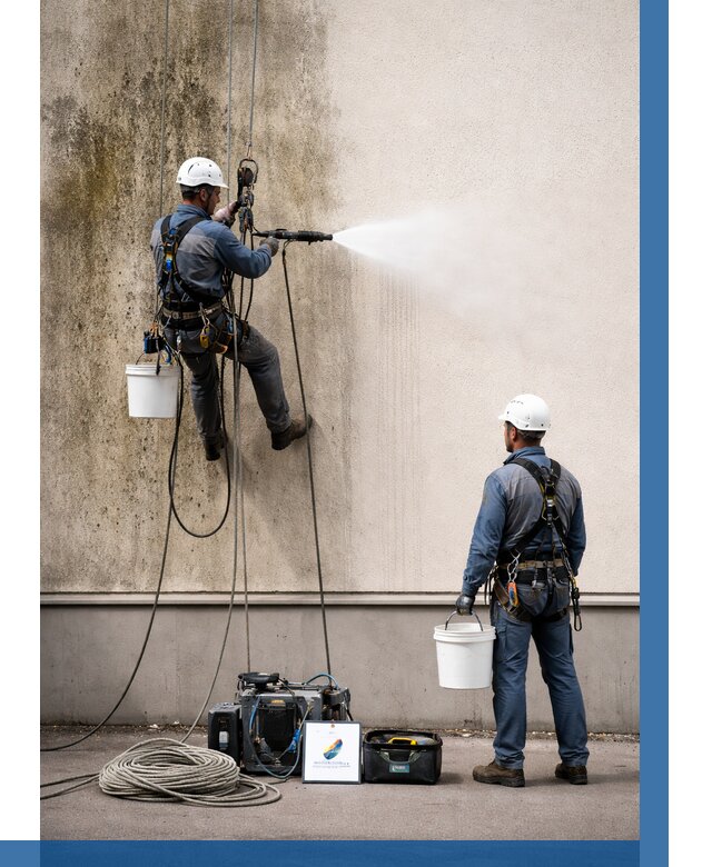 Очистка фасада от плесени в Ишимбае от 304 р. | ВЫСОТНИК-Шмб