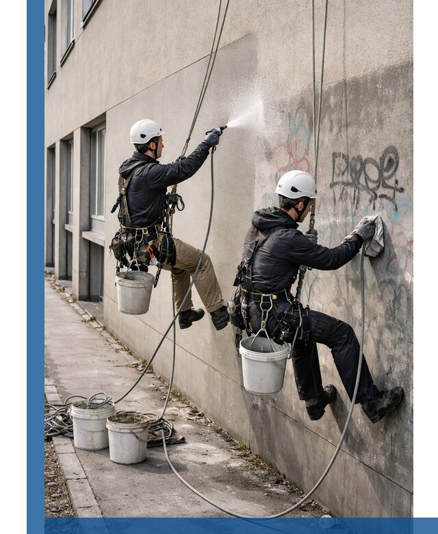 Антиграффити покрытие фасада с защитой от надписей в Ишимбае