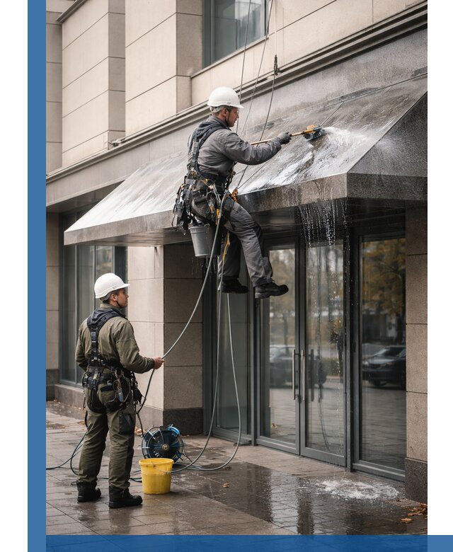 Профессиональная мойка козырьков и навесов в Ишимбае