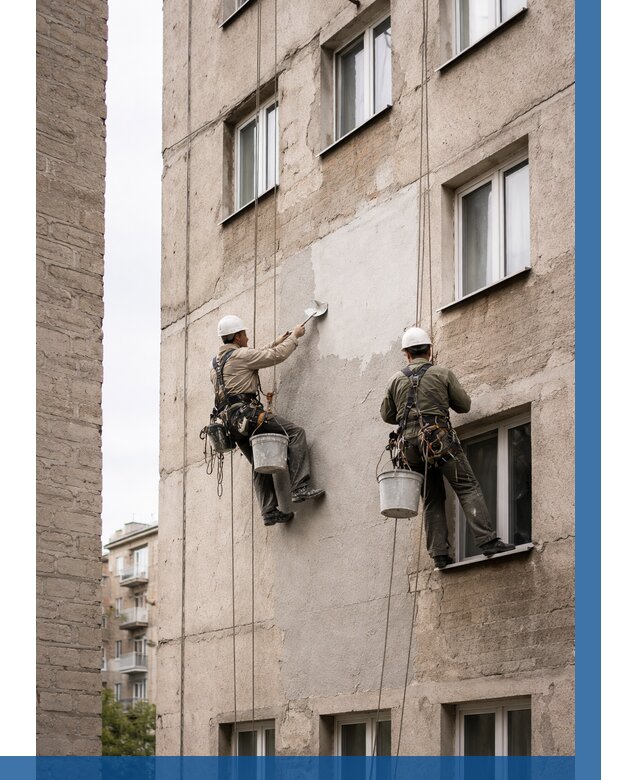 Косметический ремонт фасада в Ишимбае от 1116 р. | ВЫСОТНИК-Шмб