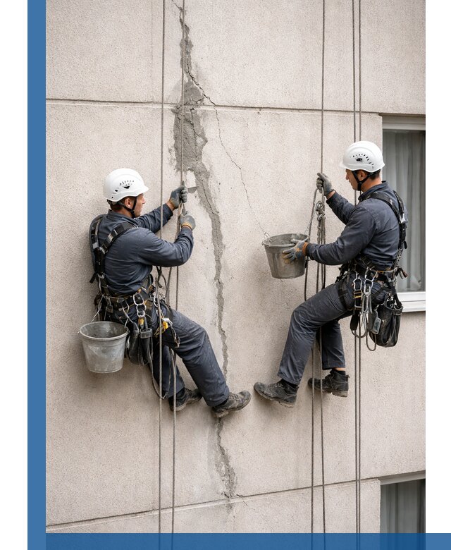 Заделка трещин на фасаде в Ишимбае с гарантийным ремонтом