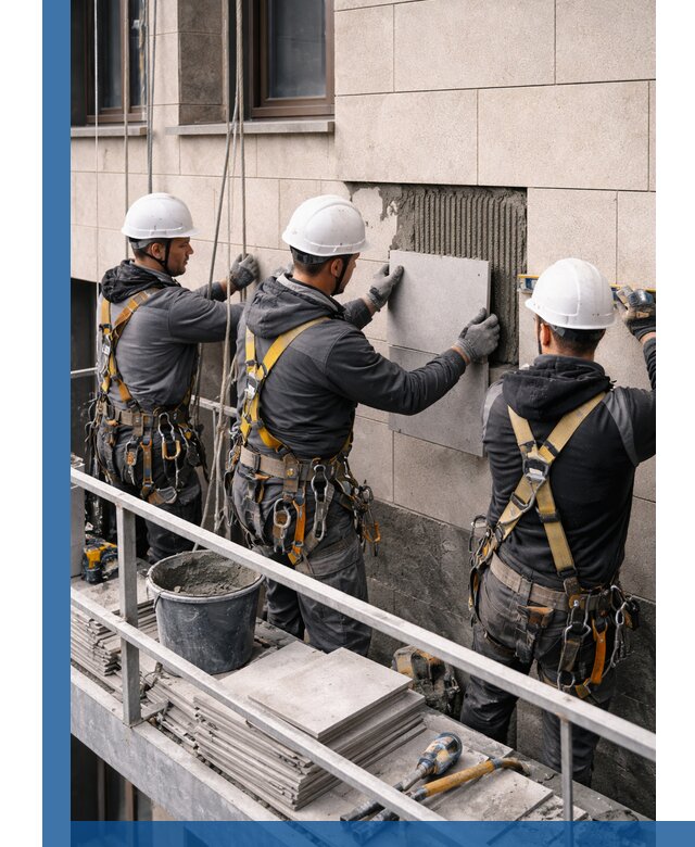 Ремонт облицовки фасада плиткой в Ишимбае с гарантией