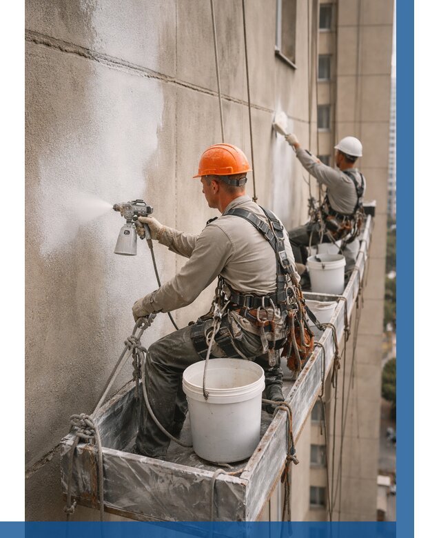 Грунтовка фасада на высоте в Ишимбае от 122 р. | ВЫСОТНИК-Шмб