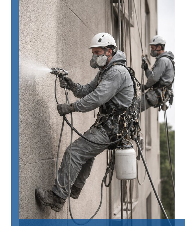 Безвоздушная покраска фасадов зданий в Ишимбае профессионально