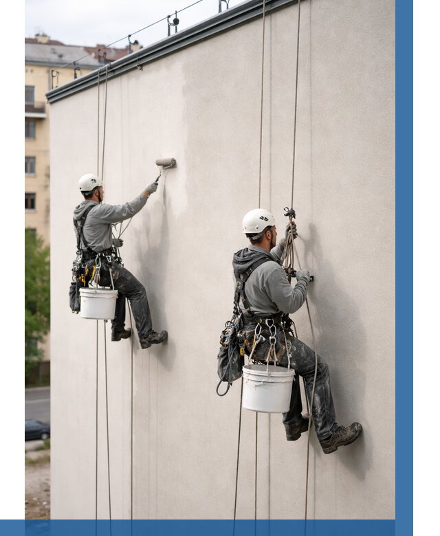 Покраска оштукатуренного фасада в Ишимбае от 325 р. | ВЫСОТНИК-Шмб