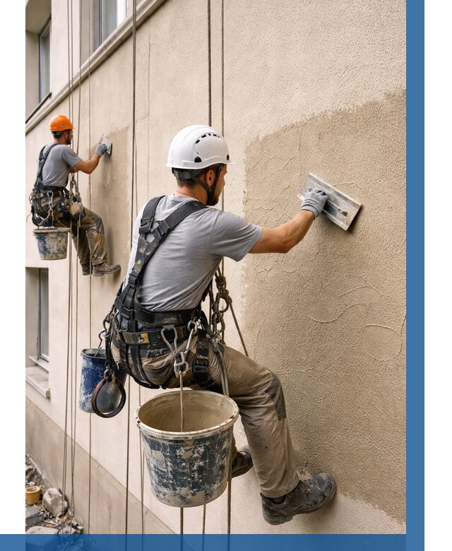 Декоративная штукатурка фасада в Ишимбае от 1217 р. | ВЫСОТНИК-Шмб