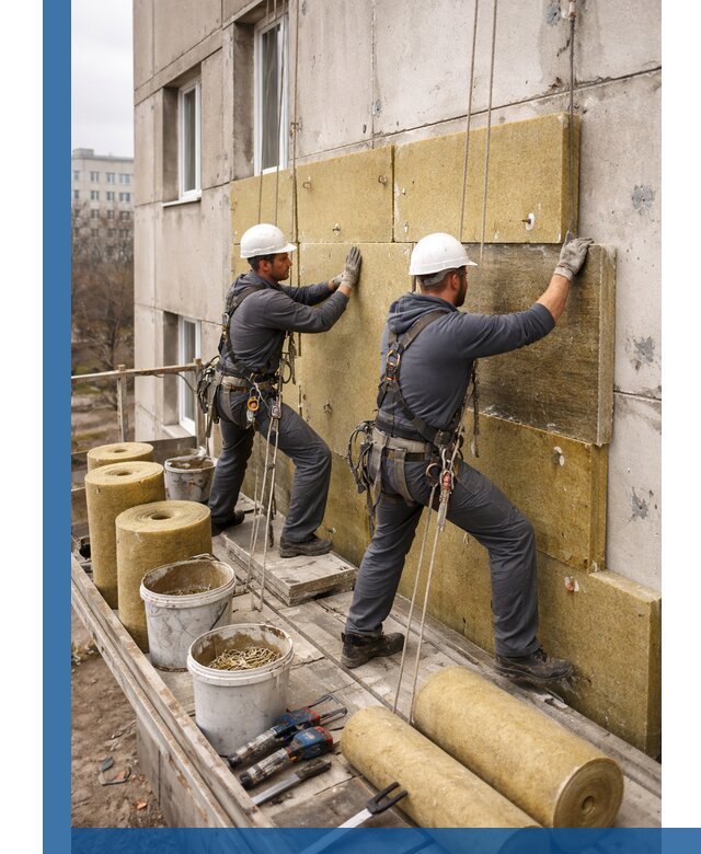 Утепление фасада минватой в Ишимбае под ключ с гарантией