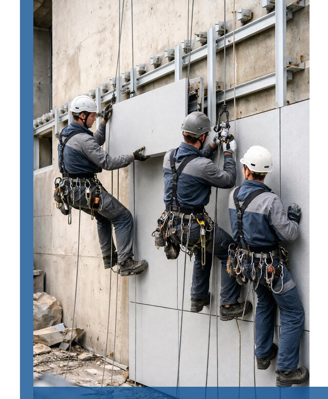 Монтаж вентилируемого фасада в Ишимбае под ключ с гарантией качества