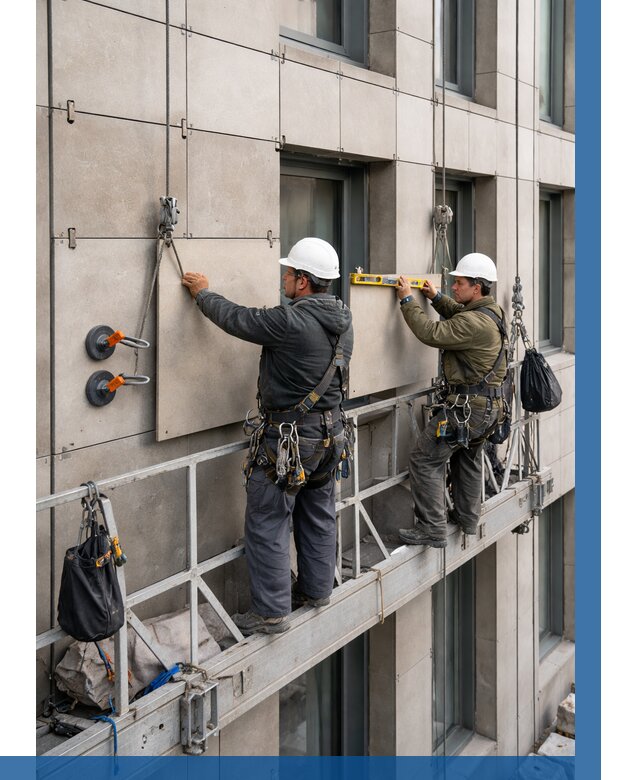 Монтаж керамогранита на фасад в Ишимбае от 2535 р. | ВЫСОТНИК-Шмб