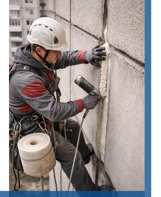 Утепление межпанельных швов в Ишимбае от 710 р. | ВЫСОТНИК-Шмб