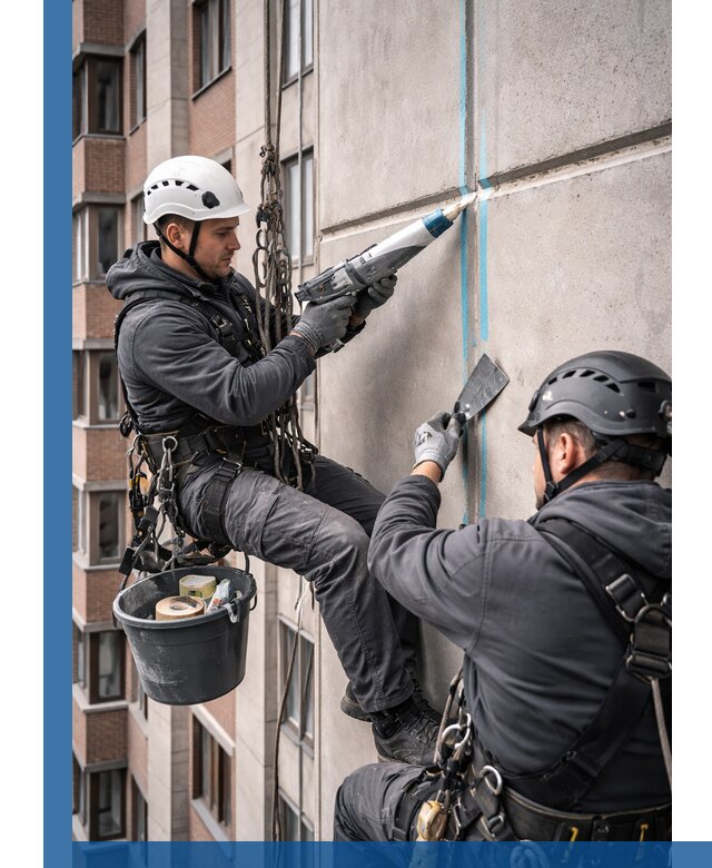Вторичная герметизация швов фасада и кровли в Ишимбае