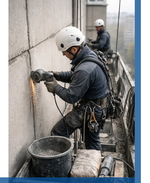 Штробление межпанельных швов в Ишимбае от 1217 р. | ВЫСОТНИК-Шмб