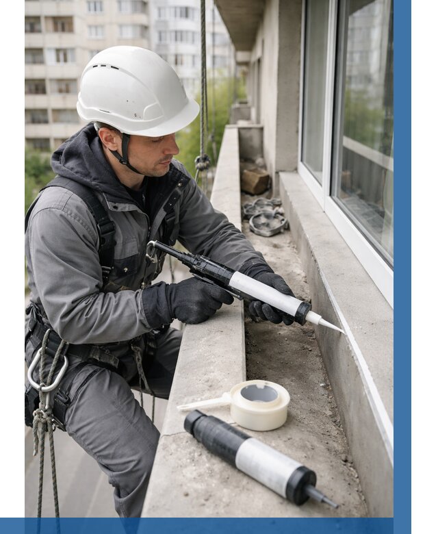 Герметизация швов лоджии в Ишимбае от 4563 р. | ВЫСОТНИК-Шмб