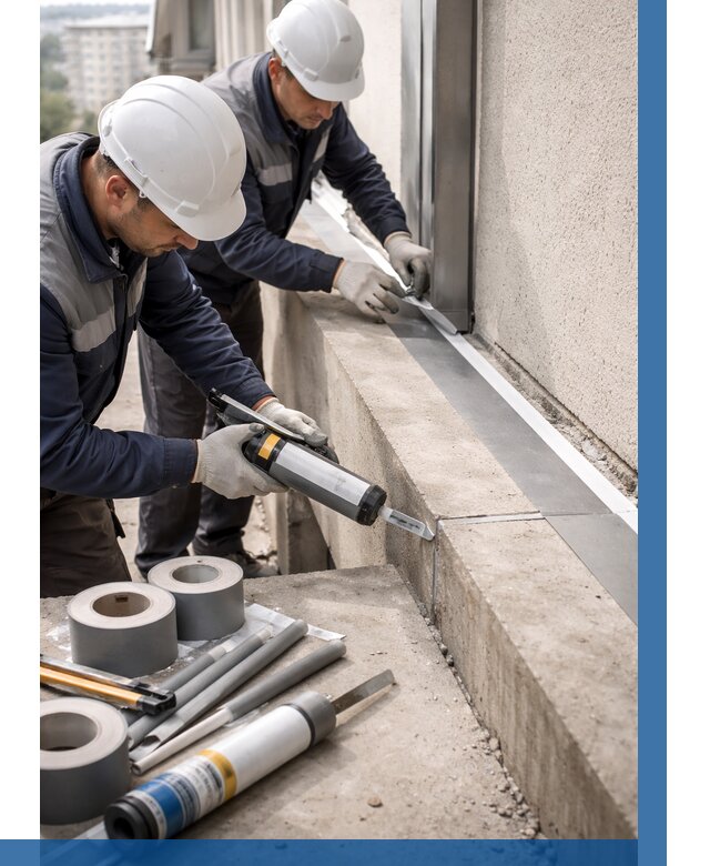 Герметизация примыкания балкона в Ишимбае от 4563 р. | ВЫСОТНИК-Шмб