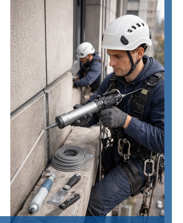 Герметизация деформационных швов фасада в Ишимбае от 710 | ВЫСОТНИК-Шмб