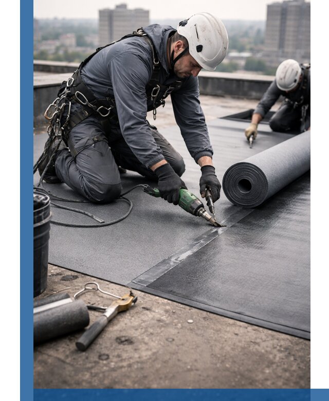 Ремонт мягкой кровли в Ишимбае с выездом промальпинистов