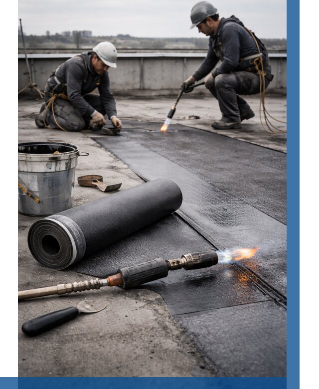 Ремонт рулонной кровли в Ишимбае от 659 р. | ВЫСОТНИК-Шмб