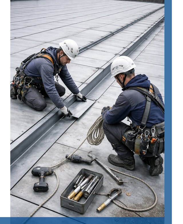 Ремонт фальцевой кровли в Ишимбае от 710 р. | ВЫСОТНИК-Шмб