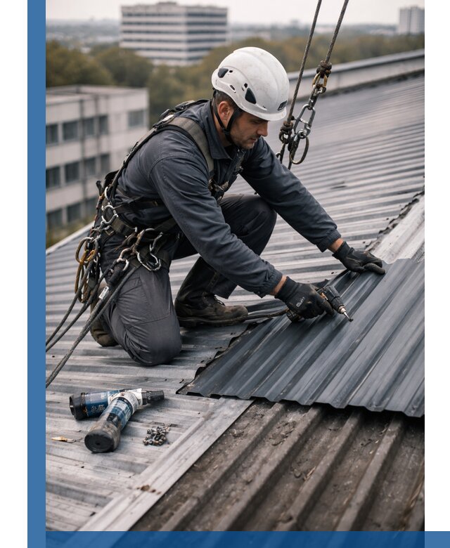 Ремонт профнастила на кровле в Ишимбае, работы под ключ