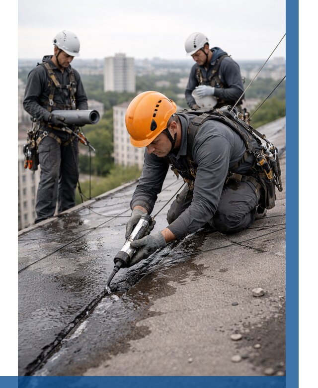 Устранение протечек кровли в Ишимбае от 12169 р. | ВЫСОТНИК-Шмб