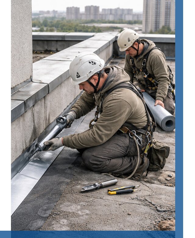 Ремонт кровельных примыканий в Ишимбае от 1217 р. | ВЫСОТНИК-Шмб