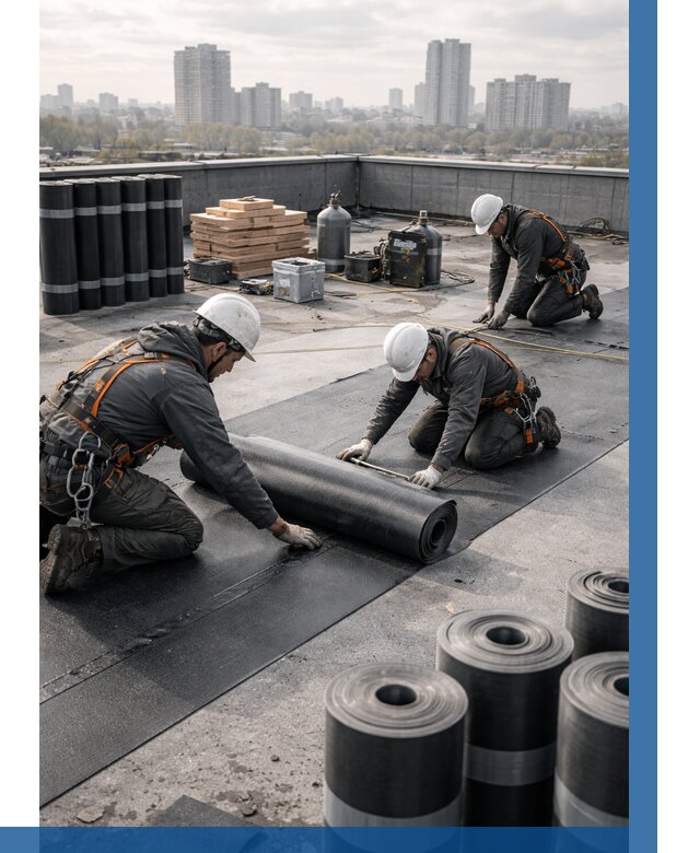 Монтаж мягкой кровли под ключ в Ишимбае от 456 р. | ВЫСОТНИК-Шмб