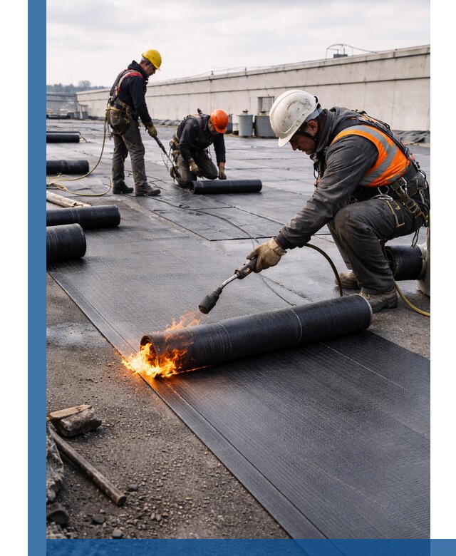Монтаж наплавляемой кровли в Ишимбае профессионально