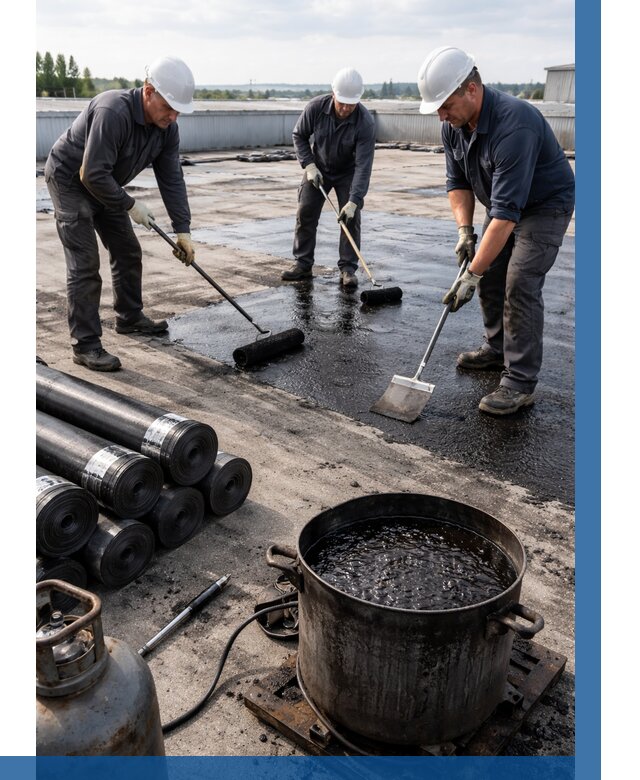 Гидроизоляция кровли мастикой в Ишимбае от 608 р. | ВЫСОТНИК-Шмб