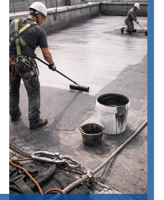 Гидроизоляция кровли жидкой резиной в Ишимбае от 507 р. | ВЫСОТНИК-Шмб