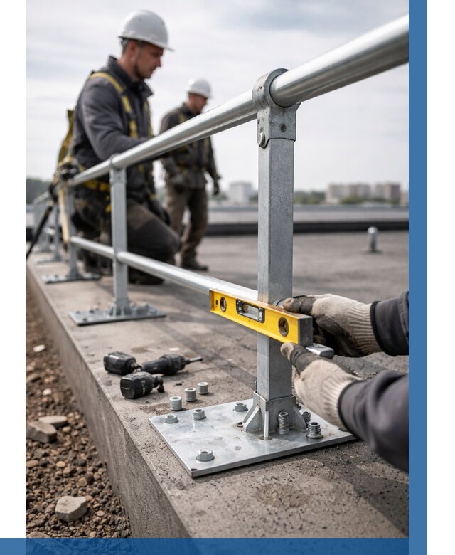 Монтаж кровельного ограждения в Ишимбае от 1217 р. | ВЫСОТНИК-Шмб