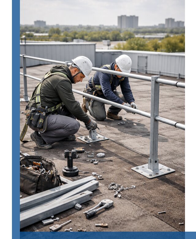 Монтаж кровельного ограждения в Ишимбае под ключ с гарантией