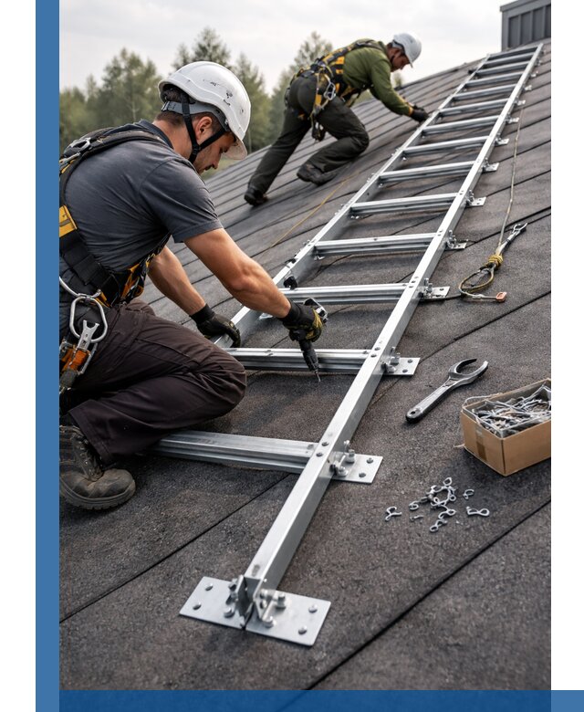 Профессиональный монтаж кровельной лестницы в Ишимбае под ключ