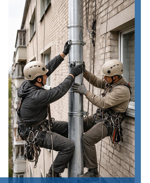 Замена водосточных труб в Ишимбае от 6592 р. | ВЫСОТНИК-Шмб