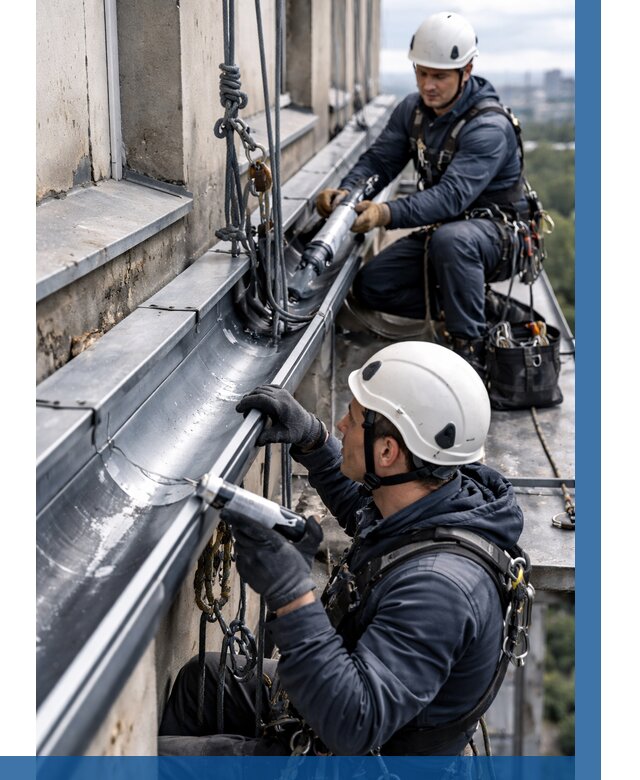 Ремонт водосточных желобов в Ишимбае от 6592 р. | ВЫСОТНИК-Шмб