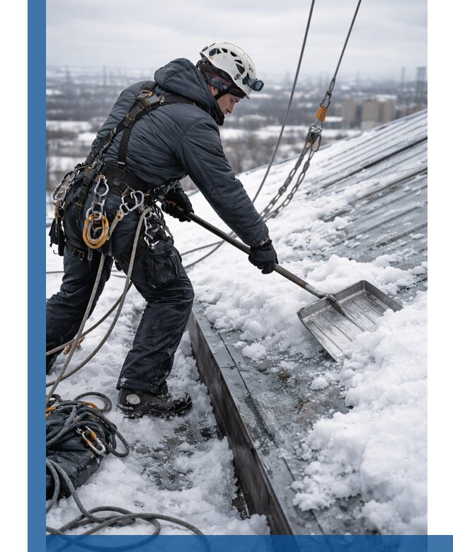 Профессиональная очистка кровли от снега и наледи в Ишимбае