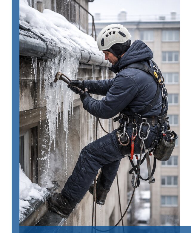 Удаление наледи и чистка водостоков в Ишимбае оперативно и безопасно