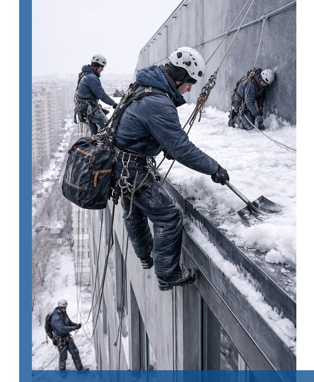 Абонентское обслуживание кровли зимой в Ишимбае регулярный уход