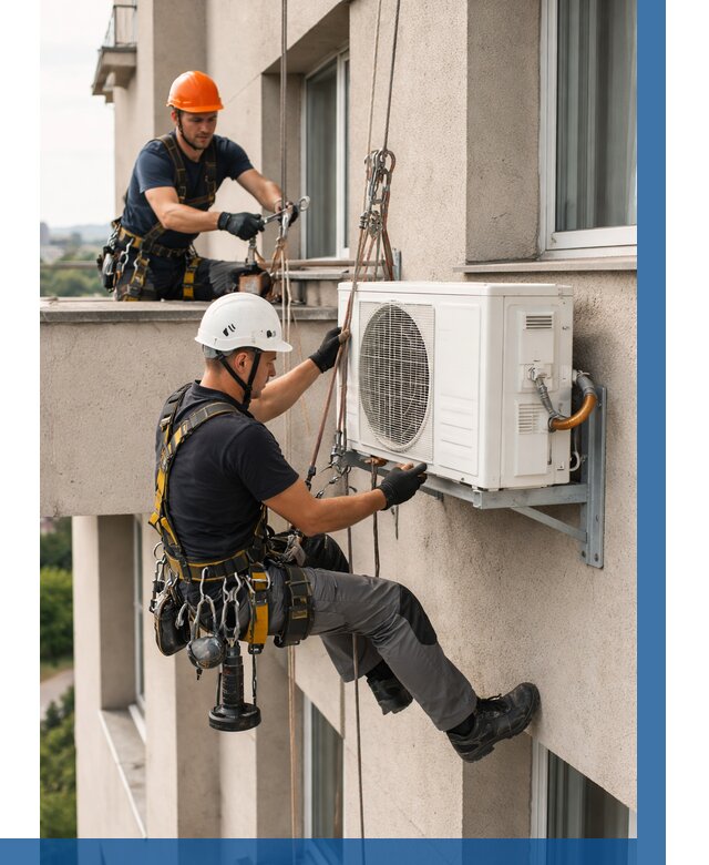 Монтаж внешнего блока кондиционера в Ишимбае от 6592 р. | ВЫСОТНИК-Шмб