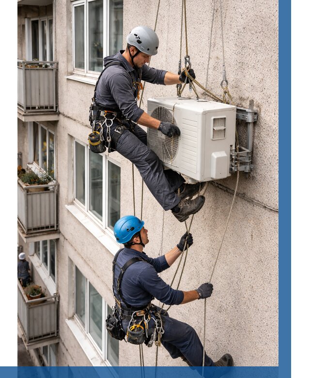 Перенос внешнего блока кондиционера в Ишимбае от 9127 р.| ВЫСОТНИК-Шмб