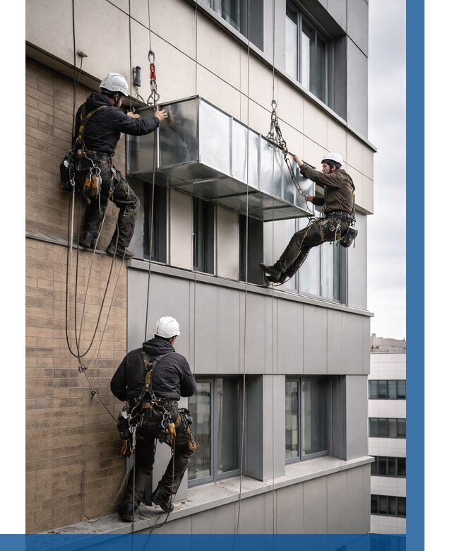 Монтаж воздуховодов на фасаде в Ишимбае от 1521 р. | ВЫСОТНИК-Шмб