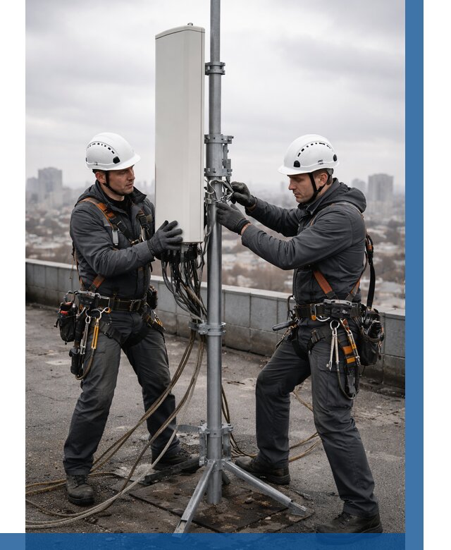 Монтаж антенн связи на крыше в Ишимбае от 8620 р. | ВЫСОТНИК-Шмб